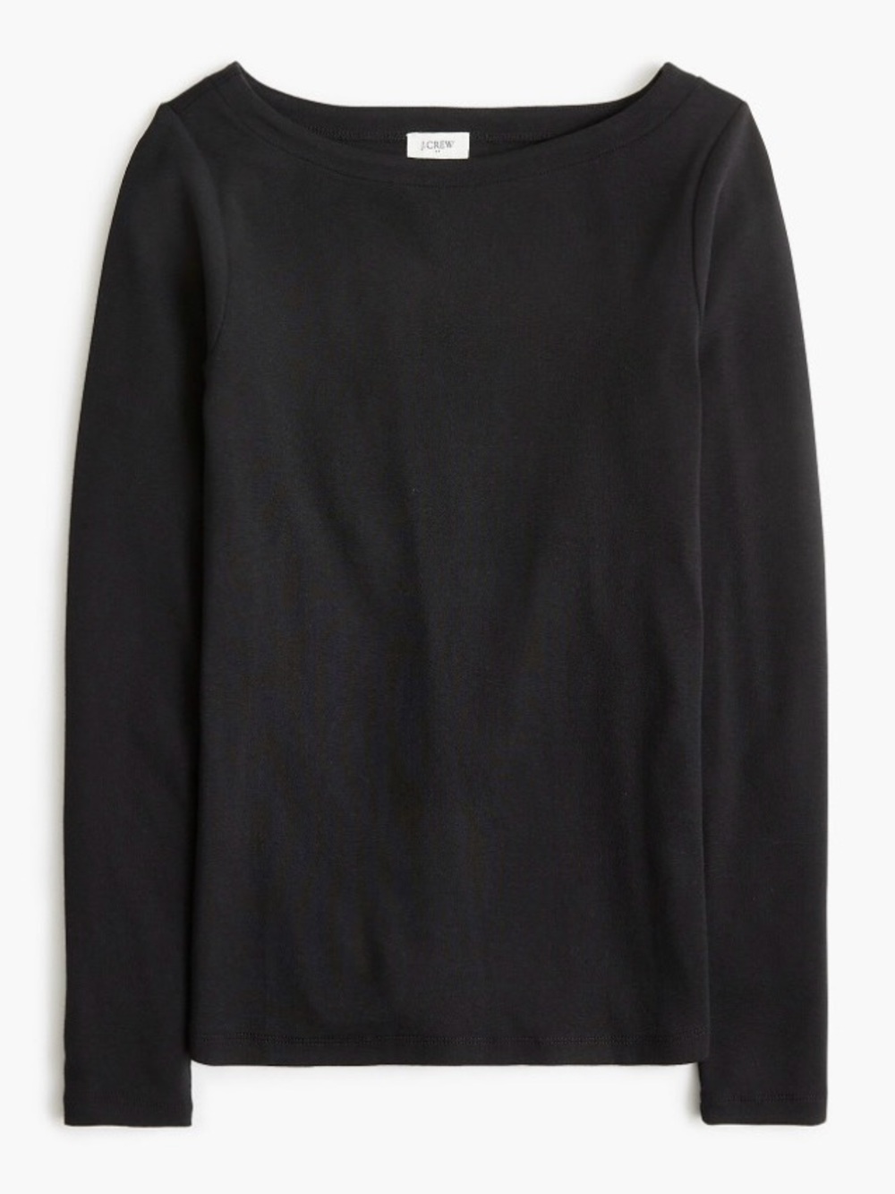 NWT J. Crew Long-sleeve Boatneck Everyday Tee Black